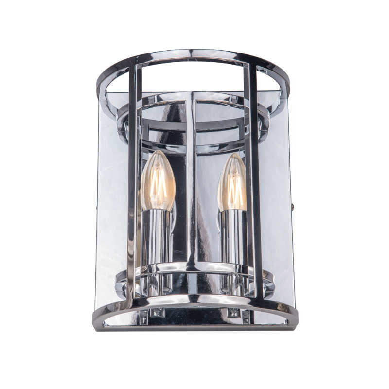 Davilmar Flush Mounted Sconce, Polished Chrome