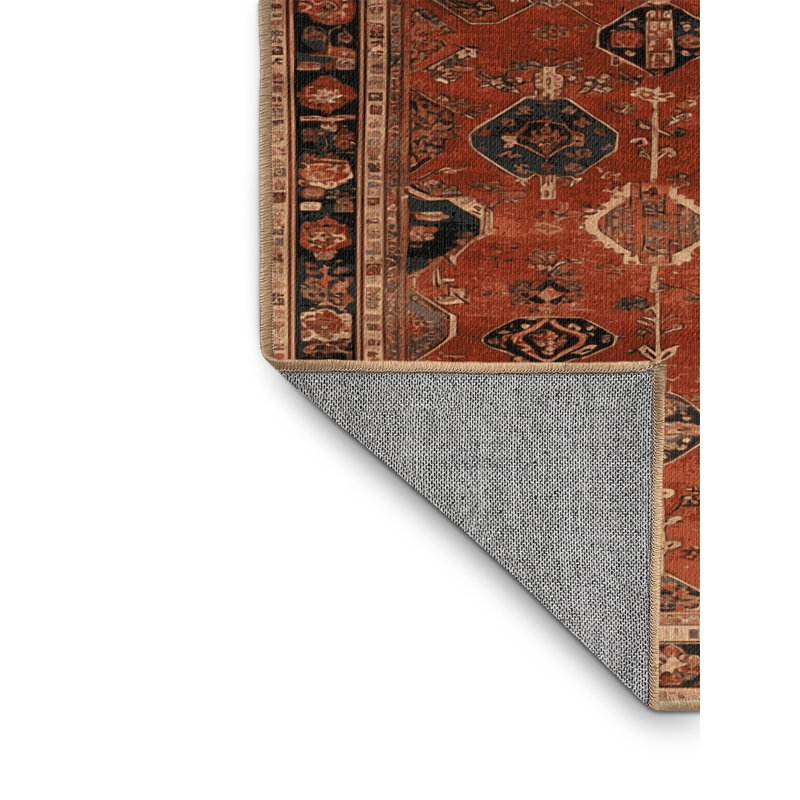 Tapis brun lavable à la machine, Carré 3 pi