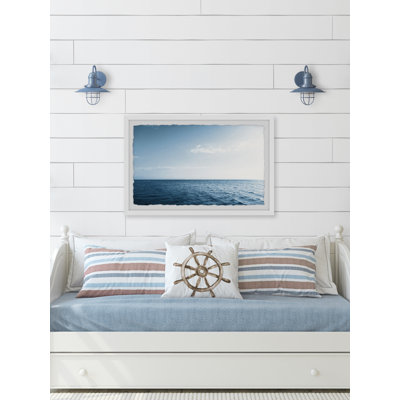 «Shades Of Blue Waves» par Marmont Hill - reproduction de cadre photo