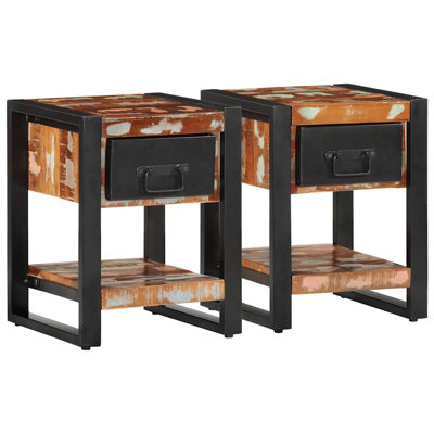 Berdella 35cm W Iron Bedside Table