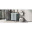 Ensemble de meuble-lavabo 30 po avec lavabo, armoire multifonctionnelle avec portes et tiroir, cadre solide, panneau de fibres à densité moyenne, finition verte-245289505