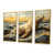 Toile avec cadre flottant or