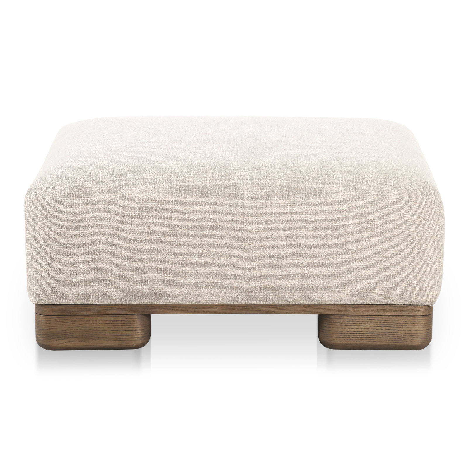 Beau Upholstered Ottoman, Beige