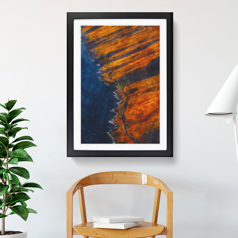 Maui Hawaii - Picture Frame Graphic Art, 65cm H x 48cm W x 2cm D, Black Framed