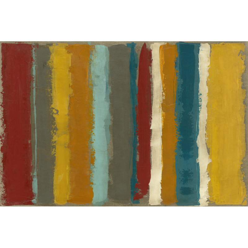 Vibrant Striation I by Megan Meagher - 1 Piece Wrapped Canvas Wall Art, 81cm H x 122cm W x 3.8cm D