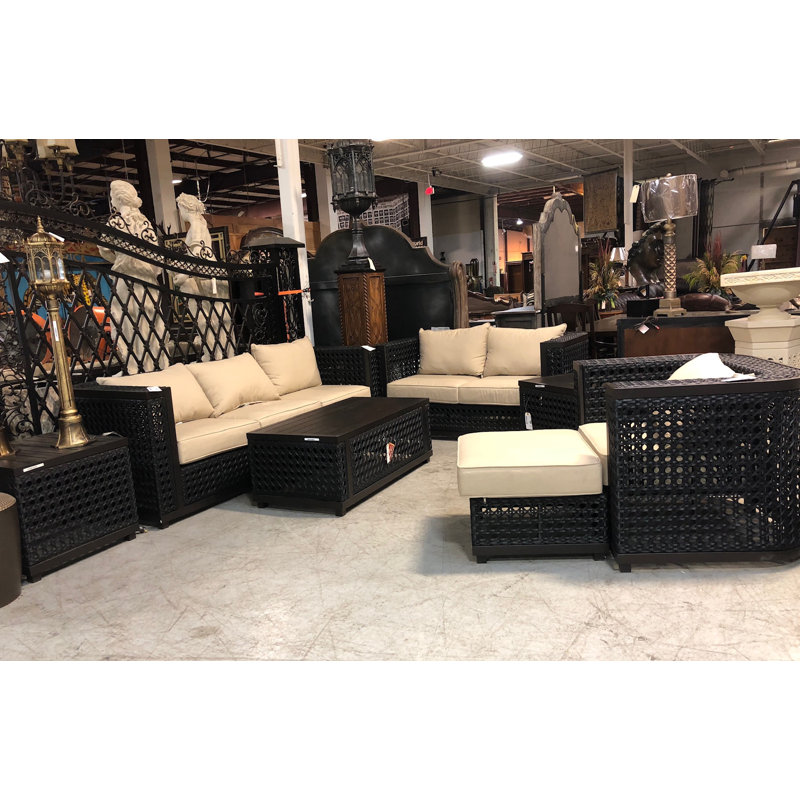 Backus 7 Piece Multiple Chairs Seating Group with Sunbrella Cushions
