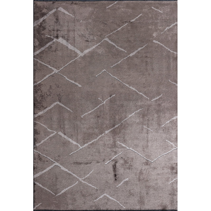 Rapture Gray Abstract Luxury Area Rug, Rectangle 7'10" x 11'2"