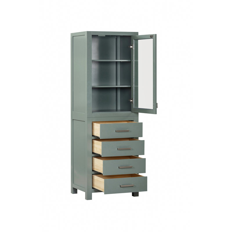 Modero 24" W x 71" H Linen Tower, Smoke Green