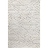 Hollifield Hand Knotted Gray/Ivory Rug