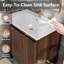 Meuble-lavabo 36 po avec lavabo, structure autoportante pour plancher, tiroirs à fermeture douce, finition chêne (lavabo blanc)-110790863