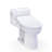 TOTO® WASHLET+® Supreme® II One-Piece Elongated 1.28 GPF Toilet and WASHLET+® S5 Bidet Seat, Cotton White - MW6343446CEFG#01
