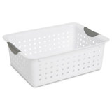 Sterilite Plastic Storage Organizer Basket with Handles (Set of 6)