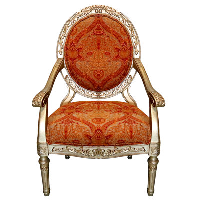 Allyah Neoclassical Carved Accent Chair