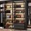 Closet System With Light And Tempered Glass Door-1583534949