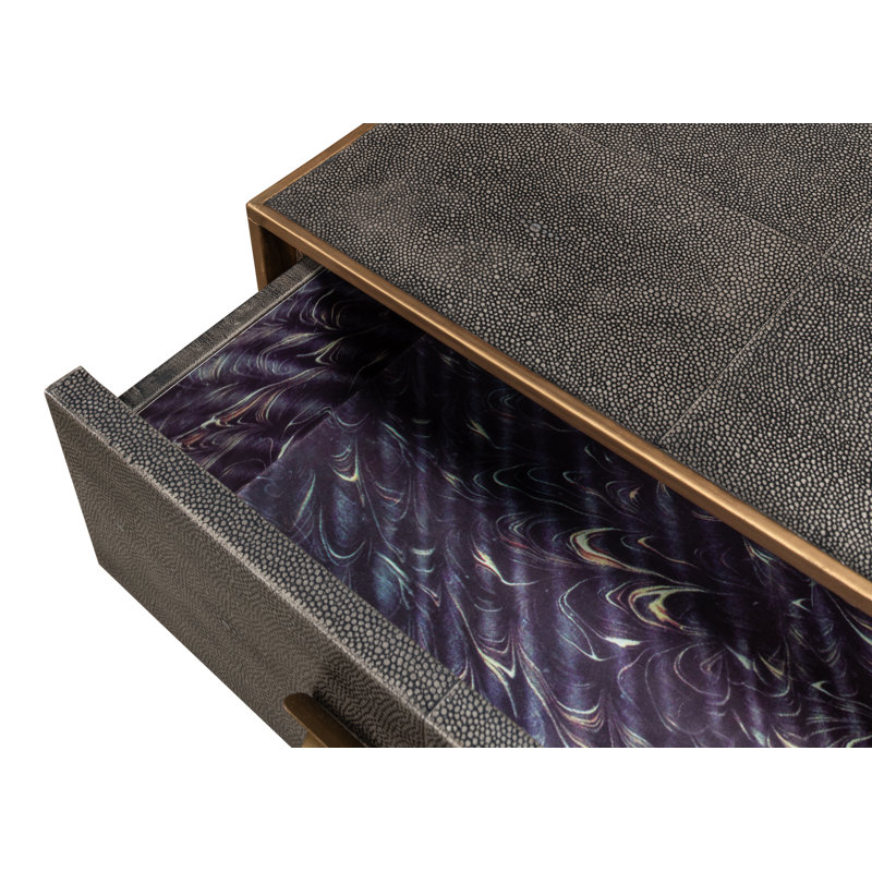 Shagreen 54'' W Console Table, Antique Gray