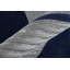 Tapis bleu marine / gris argenté touffeté à la main Hithin-165410206
