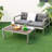 Viviette Rectangular Wood Metal Outdoor Side Table , 39.5'' in. W 24'' in. D