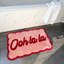 Scallop Ooh La La Slogan Bath Mat-556797546