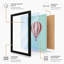 Hot Air Balloon Dream Minimalist - Framed Print-719994408-719994409