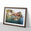 Boats in Vernazza Italy in Abstract - Picture Frame Graphic Art Print-55679346-55679341