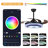 42" Modern Ceiling Fan With Led Light & Remote, Blooth Speaker,  Reversible, 6 Speeds