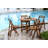 Gate Leg Dining Set, Mobile Round Table with 4 Folding No-Assembly Dining Chairs