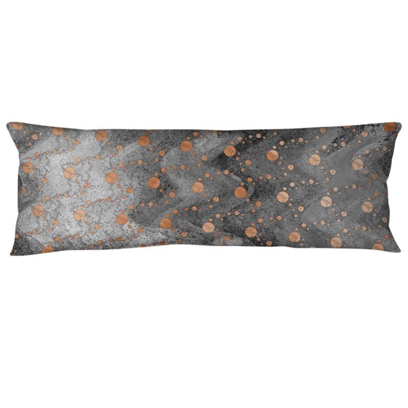 Polyester Pillow, Orange/Black