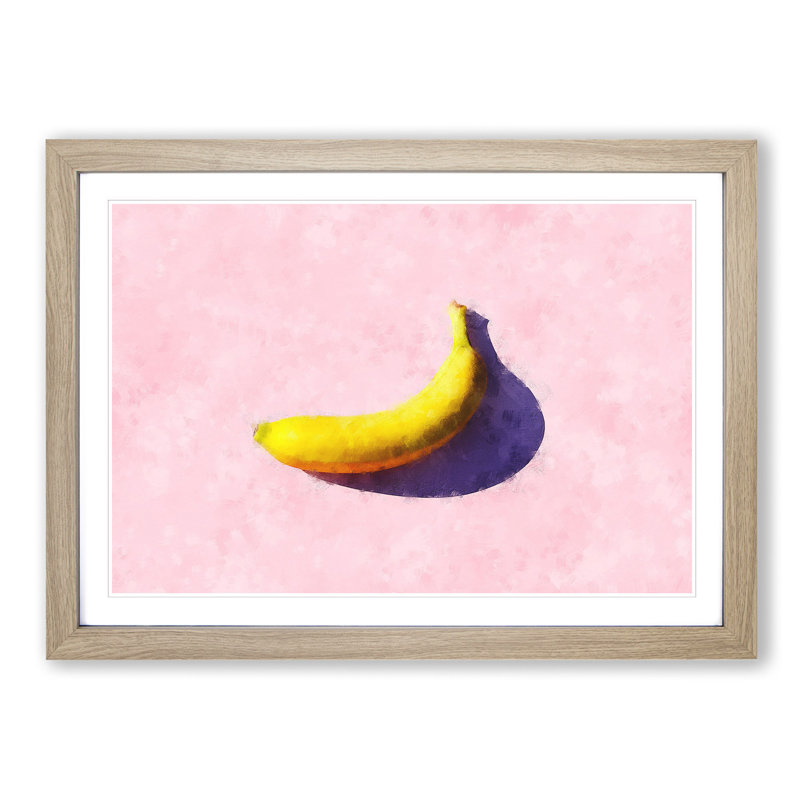 The Banana - Picture Frame Painting Print, 45cm H x 63cm W x 2cm D, Oak Framed