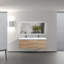 Claren 60 po L x 20 po P 2 portes et 2 tiroirs Meuble-lavabo avec évier double et Comptoir en Acrylique