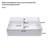 24"X16" White Ceramic Rectangular Wall Mounted Bathroom Sink With Faucet Hole And Overflow