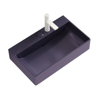 Lavabo de salle de bain sans meuble-lavabo encastré en céramique