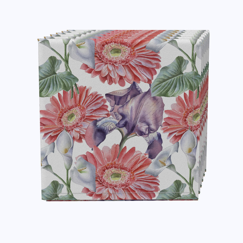 100% Cotton Floral Square Napkin