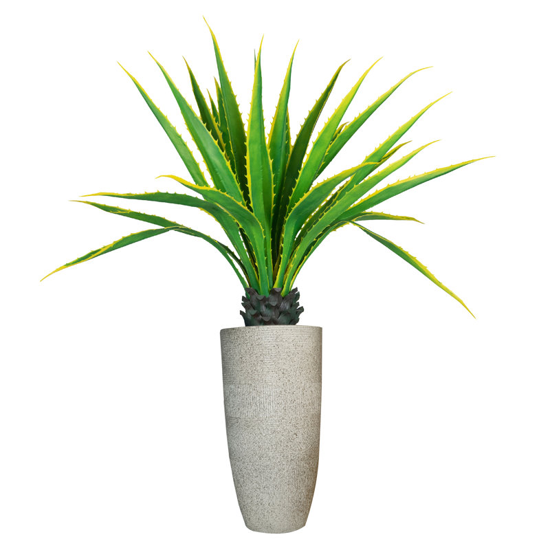 58'' Faux Agave Tree in Fiberstone Planter