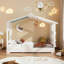 Lit House avec lit gigogne et tablettes latérales-2074882819