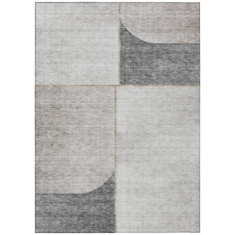 Alta Washable Geometric Indoor / Outdoor Rug, Rectangle 2'6" x 3'10"