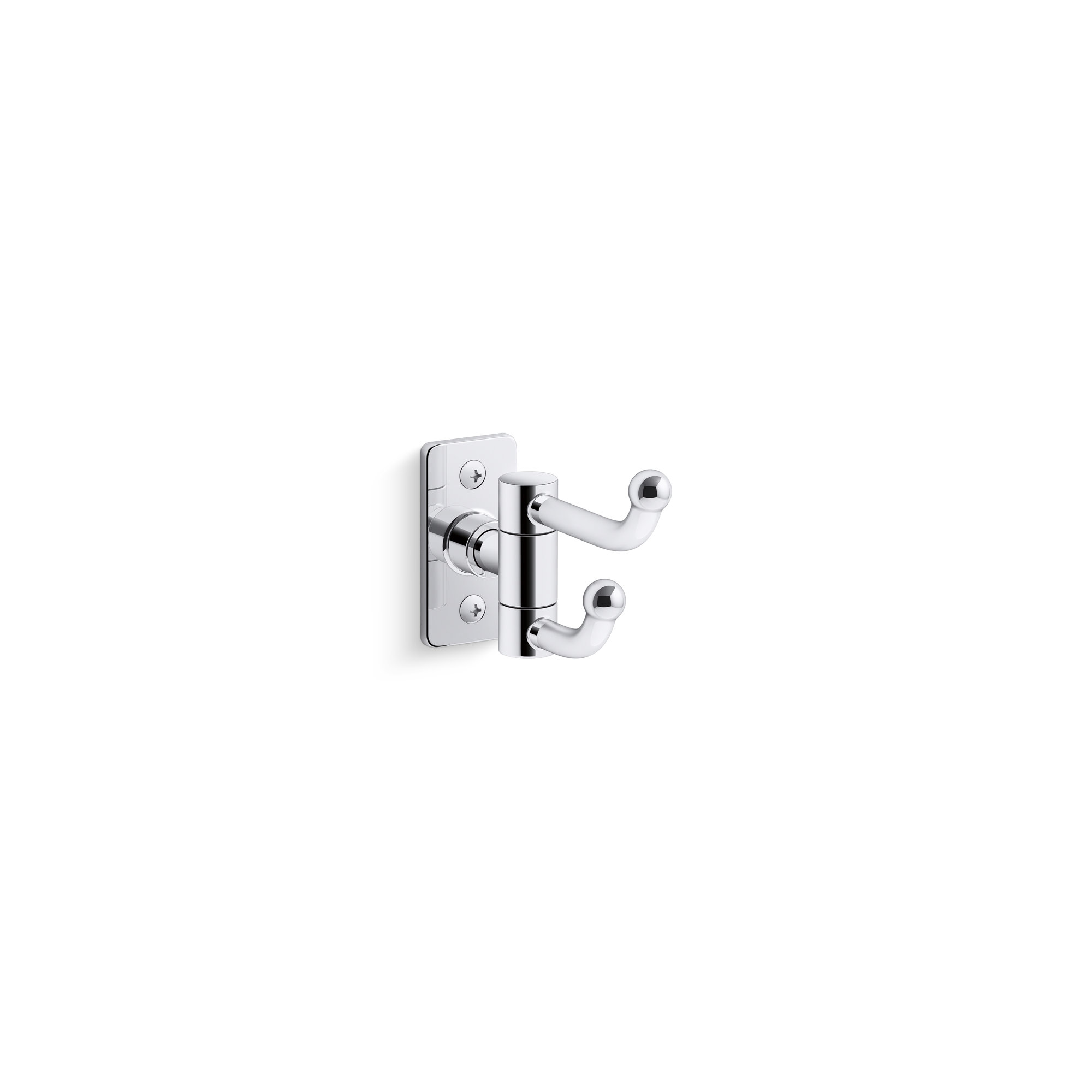 Castia by Studio McGee Double Robe Hook, Polished Chrome