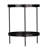 24" Black Manufactured Wood And Iron Round End Table With Shelf