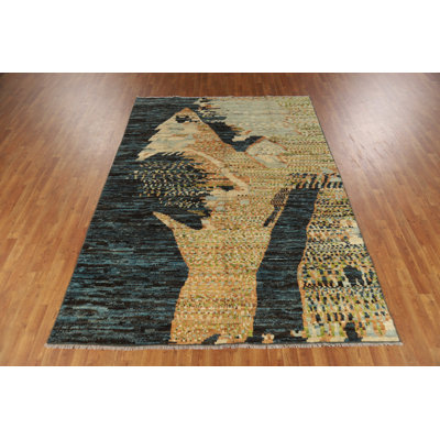 Handmade Wool Moroccan Oriental Area Rug 7x10