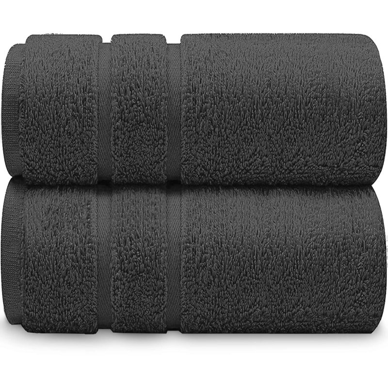 Maryori Cotton Bath Towels 70x140, Charcoal
