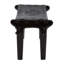 Tabouret d'appoint en bois et cuir