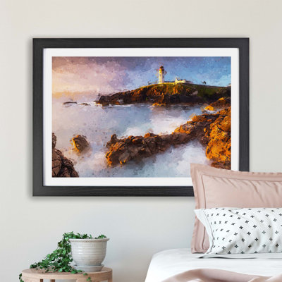 Fanad Head Lighthouse in Ireland - Framed Print