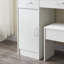 Meuble-lavabo avec miroir lumineux à DEL, table de maquillage avec 2 tiroirs et 1 armoire de rangement dissimulée coulissante et 1 armoire pour la chambre à coucher
