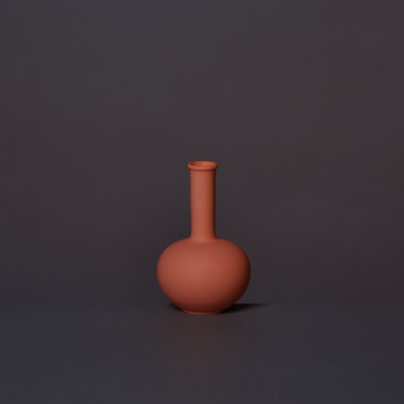 Petit vase beauté en porcelaine mate, Orange