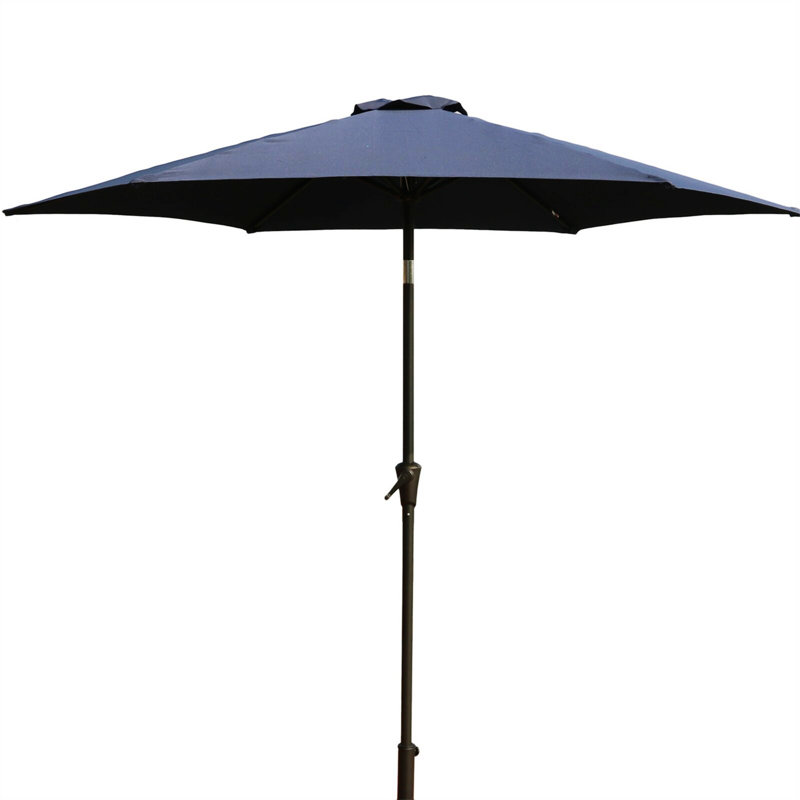 Parasol Sonte avec contrepoids inclus, Bleu marine, 8' 10"