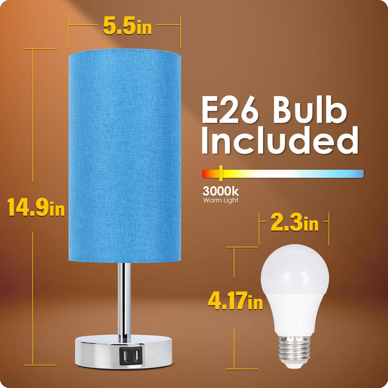 LED Desk Lamp with USB Ports,Touch Desk Lamps for Home Office with 5 Color Modes,3 Brightness Desk Light with Small Night Light,Reading Lamp Table Lamp for Bedroom Bedside Study(with adapter)