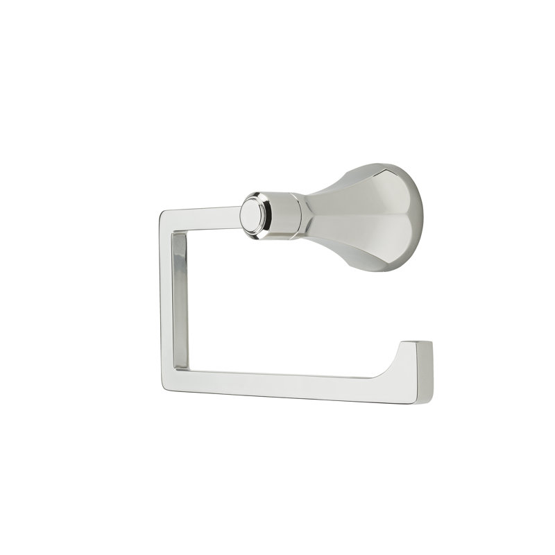 Polished Chrome Transitional Metal Towel Ring