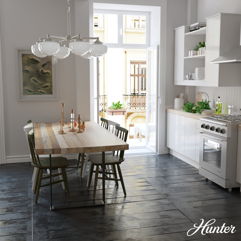 Hunter Saddle Creek 6 Light Chandelier Ceiling Light Fixture