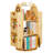 Wood Rocket Rotating Bookshelf For Kids, 360 Display Spinning Bookshelf Tower With Large Capacity Design, Montessori Toy Shelf For Kids Rooms, Classroom, Play Room