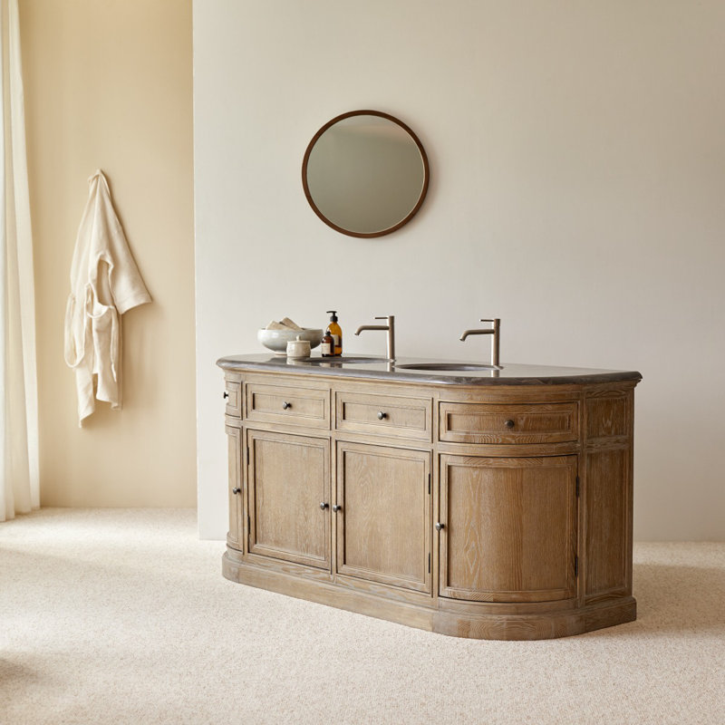 Louise Solid Oak Free-standing Vanity Unit, 180cm