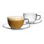 Glass Cappuccino Cup and Saucer